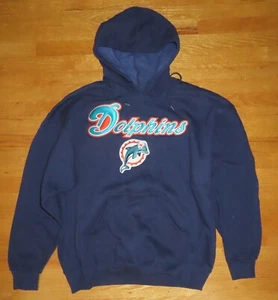 Vintage Majestic Label - MIAMI DOLPHINS Twilled Stitched (2XL) Hooded Sweatshirt - Picture 1 of 5