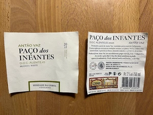 Etiqueta botella vino blanco Antão Vaz Paço dos infantes DOC alentejo 2022 Vidigueira - Imagen 1 de 5