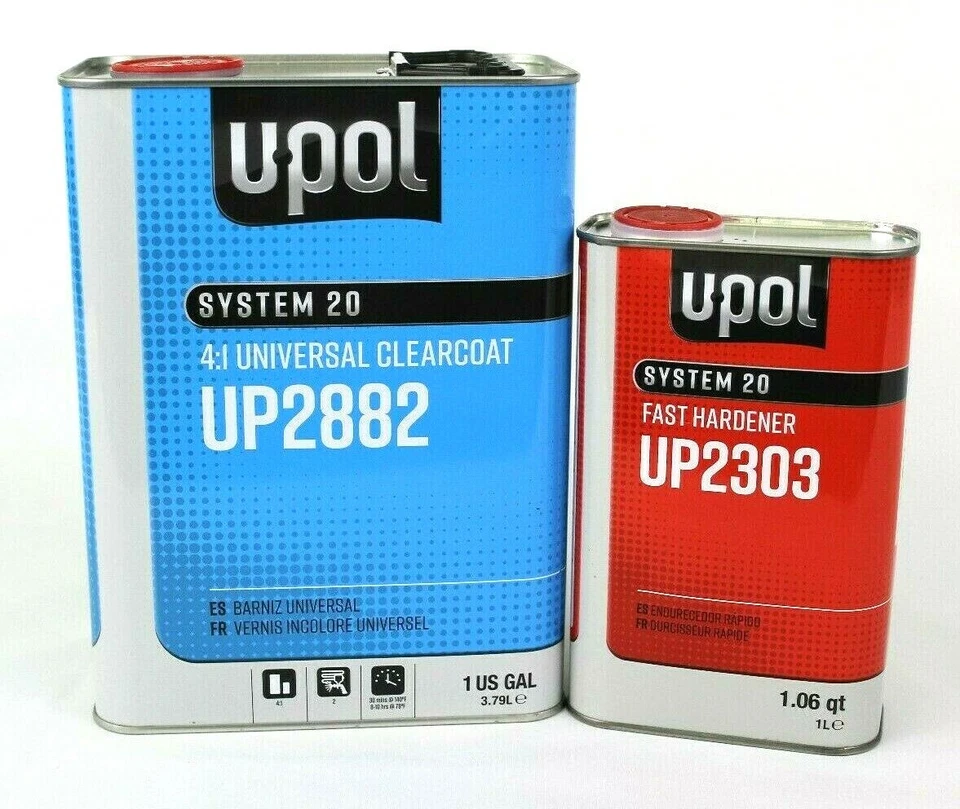 U-POL UP2882 Universal Urethane Clear Coat Gallon Kit W/ UP2303 Fast Hardener - Image 1 of 1