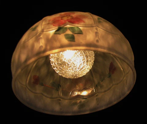 ART DECO ANTIQUE PENDANT SWAG GLASS SHADE SLIP CEILING LIGHT FIXTURE CHANDELIER Cover