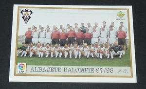 ALBA BLANCOS ALBACETE BALOMPIE ESPAÑA CARD MUNDI CROMO FOOTBALL LIGA 1997-1998 - Imagen 1 de 2