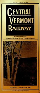 Central Vermont Railroad Timetable April 24 1949 - Picture 1 of 3