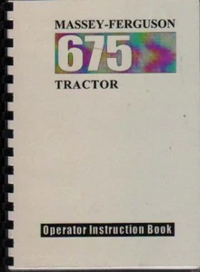 Massey Ferguson "675" Tractor Operator Instruction Manual Book - Picture 1 of 1