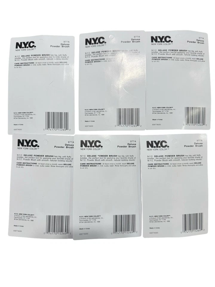 6-Pack New Sealed NYC New York Color Deluxe Powder Brush BULK BUY - Image 1 of 2