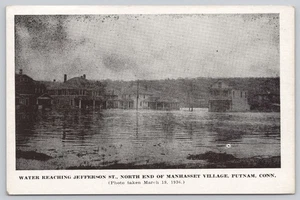 Postcard Flood Jefferson Street Putnam Connecticut - Picture 1 of 2