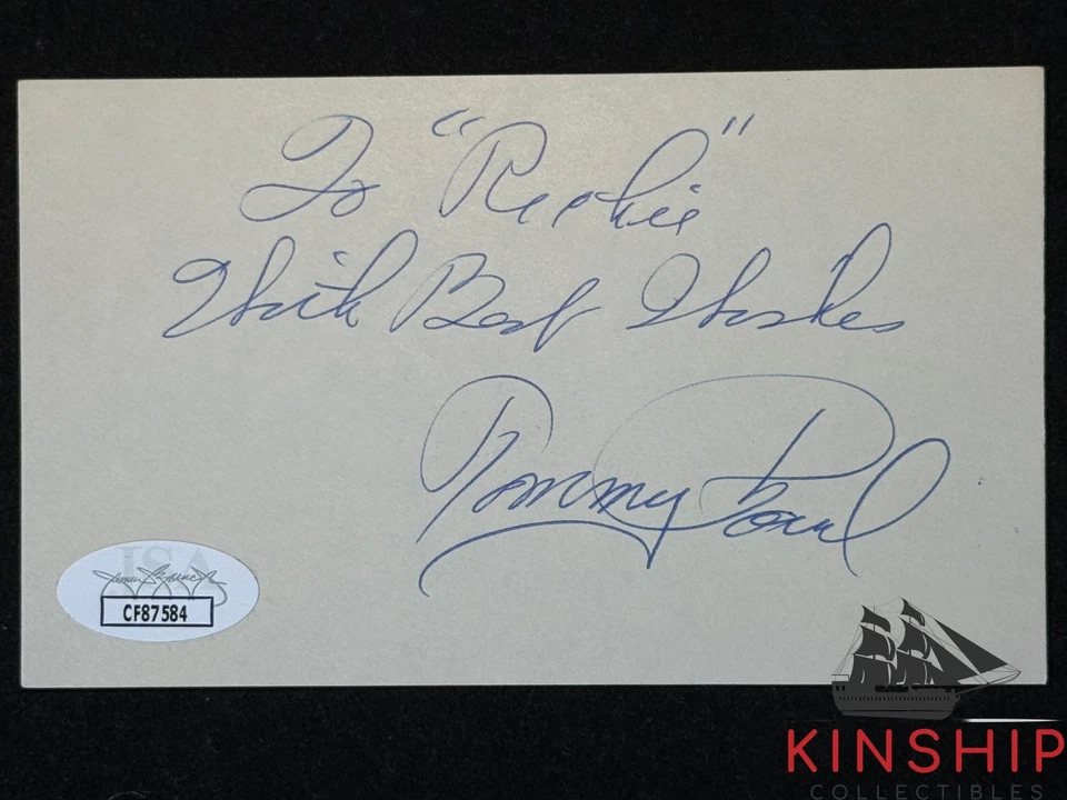Tommy Paul signed 3x5 Index Card JSA COA Inscribed Boxing Auto I180 - Image 1 of 1