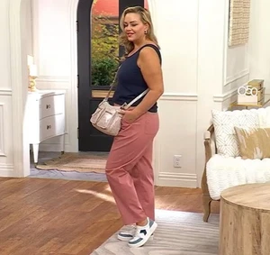 Denim & Co EasyWear Twill Straight Leg Pant Antique Rose Gr. S, XL, 1X - NEU - Bild 1 von 7