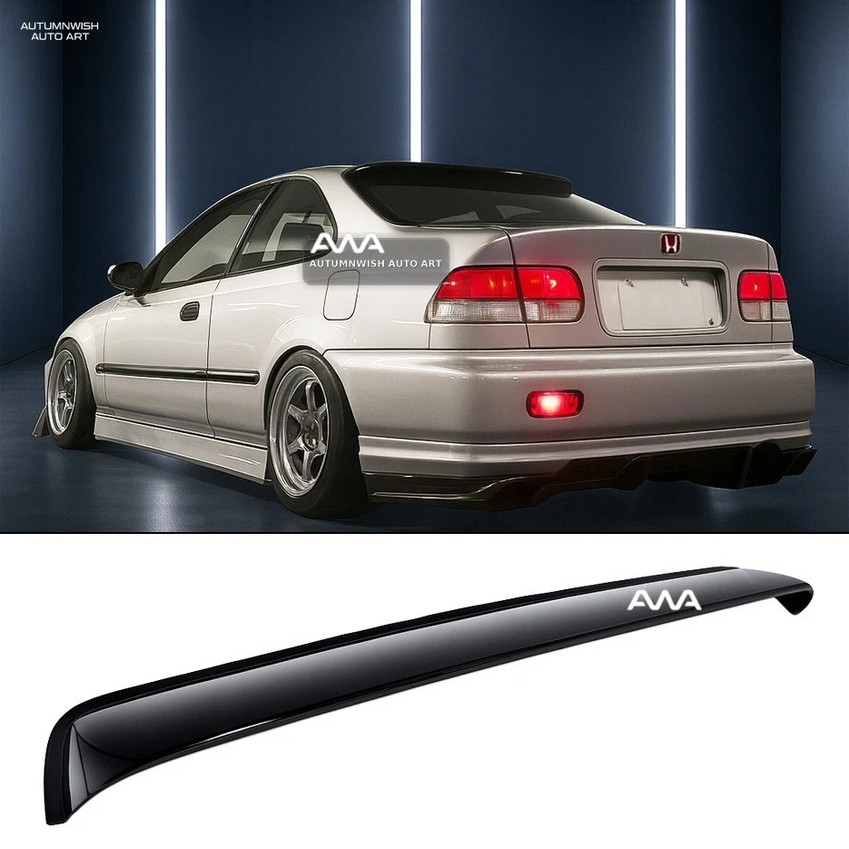 For 96-00 Civic 2DR Coupe Rear Window Roof Sun Rain Shade Vent Visor Spoiler - Imagem 1 de 1