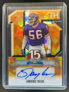2025 Leaf 15th Anniversary National Lawrence Taylor Crystal Auto Gold #1/1 - Picture 1 of 2