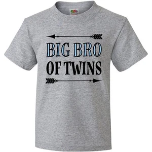 Inktastic Big Bro Of Twins Brother Youth T-Shirt Kids Childs Clothing Apparel - Picture 1 of 2
