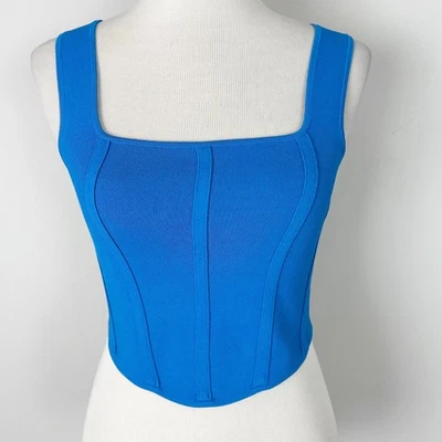 Camiseta sin mangas estilo corsé Zara recortada cuello cuadrado festival talla pequeña para mujer Foto 1 de 3