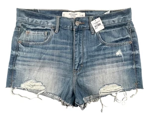 Nuevos pantalones cortos de jean Abercrombie & Fitch (A&F) desgastados (para mujer 8/29) - Imagen 1 de 9