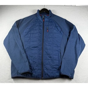 Orvis Mixed Media Quilted Classic Collection Full Zip Blue Jacket Men's XL - Picture 1 of 8