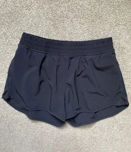 Athleta Girl Size L/12 Black Lined Shorts Front Pockets - Picture 1 of 5
