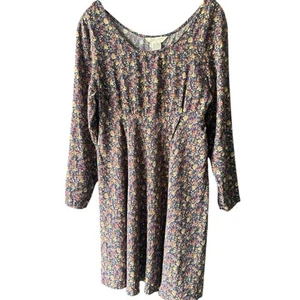 Vestido babydoll vintage Compagnie Internationale EXPRESS floral oscuro, L/S Whimsigoth - Imagen 1 de 8