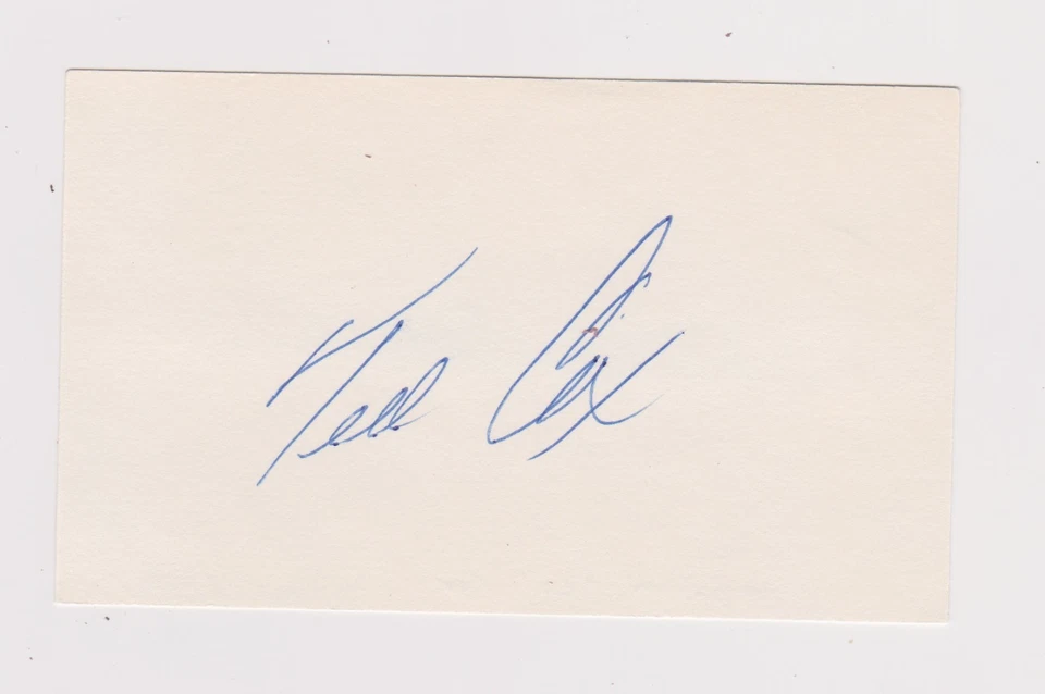 Ted Cox - Signed 3x5 - Debut 1977 - Red Sox - Deceased 2020 - Image 1 of 1