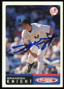 2002 Topps Total BRANDON KNIGHT Signed Card autograph AUTO YANKEES - Picture 1 of 1