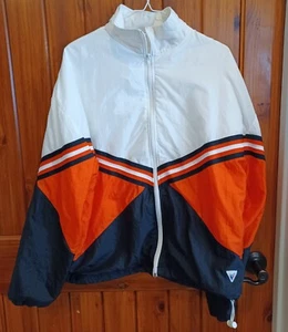 Vintage Varsity Brand Full Zip Nylon Jacket Mens XL 1990's - Picture 1 of 7
