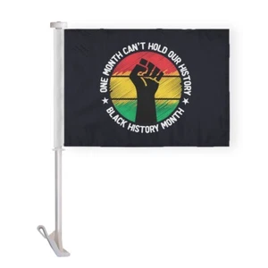 Black History Month Car Flag 10.5"x15" In Single Sided Stitched WPoly - Picture 1 of 5