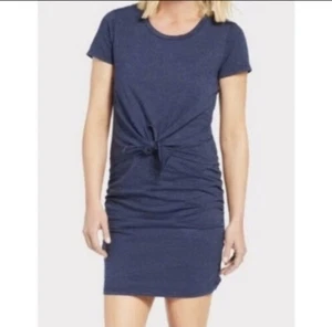 Sommerkleid dunkelblau Bindegürtel Größe 2 Medium - Bild 1 von 7