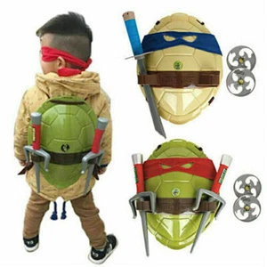 2023 Kids Boys Teenage Mutant Ninja Turtles Party Costume Back Shell Mask Toys - Picture 1 of 10