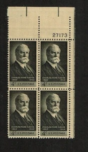 1962 U.S Commem 4c Chas E Hughes  Plt #Blk of 4  Sc#1195 M/NH/OG/Pristine - Picture 1 of 1