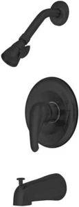 Grifo de bañera-ducha Kingston Latón KBF650 Chatham Manija Única Negro Mate - Imagen 1 de 2