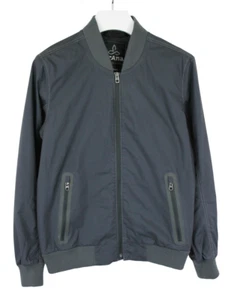 PRANA Jacket Men's SMALL Full Zip Bomber Lined Lightweight Grey - Picture 1 of 9