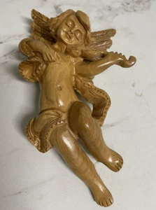 Handcarved Wood Angel Holy Land Handicrafts Bethlehem 6.5" - Picture 1 of 9