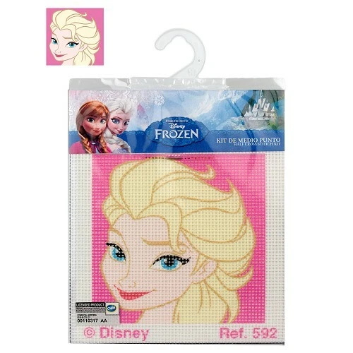 Kit canevas Walt Disney Elsa reine des neige (592) enfants broderie - Photo 1/1
