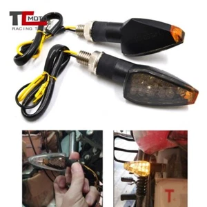 Motorcycle 2PC Turn Signal Lights Triangle 14 LED Turn Signals Indicators Amber - Imagen 1 de 6