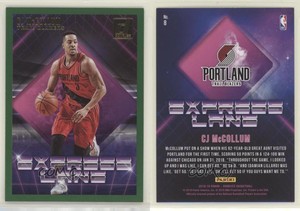 2018-19 Panini Donruss Express Lane Green Flood CJ McCollum #8