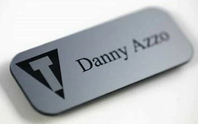SKUK Engraved Personalised Name Badges For Shops, Hotels, Work, Clubs, School Acrylic