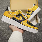 Nike Custom Air Force 1 "Bumble Bee Black & Yellow Cartoon" Shoes Sneakers Mens
