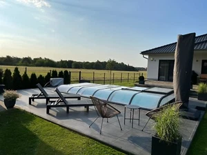 Gfk Schwimmbecken Überdachung 10 Poolhalle,Pool Abdeckung 1060x345x63 NEU - Bild 1 von 11