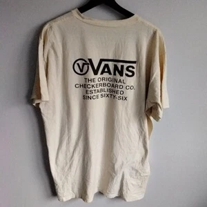 Vans Worldwide Off The Wall Yellow Size Large Short Sleeve Original Checkerboard - Picture 1 of 9