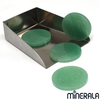 NATURAL GREEN AVENTURINE LOOSE GEMSTONE ROUND FLAT TOP VARIOUS SIZES WP00278 - Image 1 of 2