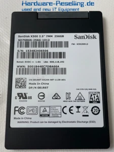 Sandisk 256 Go X300 2,5" Sata Iii 6G Sd7sb6s-256G-1012 081R6T - Afbeelding 1 van 1
