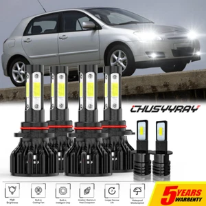 For Toyota Corolla 2001-2003 2004 Combo LED Headlight High Low +Fog Light 6000K - Picture 1 of 15