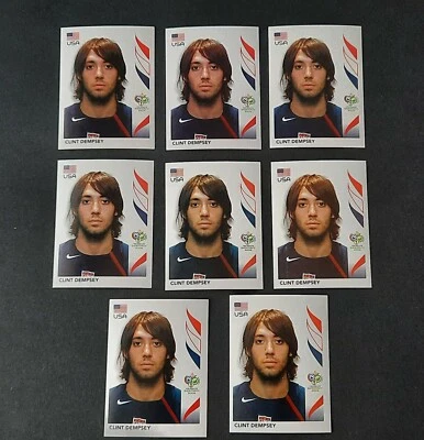 8x LOT CLINT DEMPSEY ROOKIE RC STICKERS USA World Cup Germany 2006 INVEST - Image 1 of 2