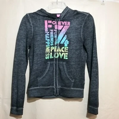 Hard Candy Mujer Sudadera con Capucha Talla Juniors Med 7/9 Cremallera Completa Bolsillos Delanteros Foto 1 de 4