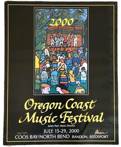 Poster 2000 Oregon Coast Music Festival signed Baron numbered 156/750 VTG - Picture 1 of 7