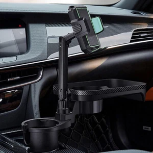 Car Cup Holder Expander with 360° Rotation Tray Mobile Phone Holder Adjust D4O7 - Picture 1 of 9