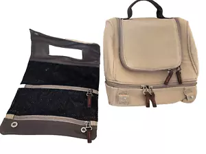 Vintage 1992 Banana Republic Travel/Toiletry/Makeup Bag, Canvas Pockets Hanging - Picture 1 of 11