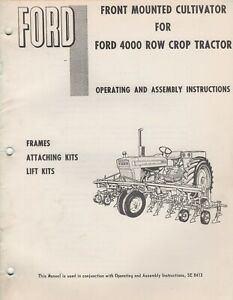 FORD MOUNTED CULTIVATOR for ROW CROP TRACTOR OPERATING  MANUAL SE 3012 (350) 