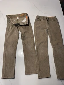 Crewcuts boys everyday stretch corduroy pants - size 7. 2 Pairs. Khaki - Picture 1 of 4