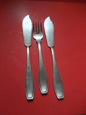 Fischbesteck 3 teilig Gowe( 90 er Silber  Wellner ) - Bild 1 von 4