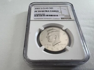 Medio dólar Kennedy vestido 2002-S NGC PF70 ULTRA CAMAFEO MARRÓN ETIQUETA "TOP POP" - Imagen 1 de 4