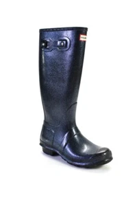 Hunter Womens Starcloud Tall Rain Boots Blue Size 7 - Picture 1 of 4