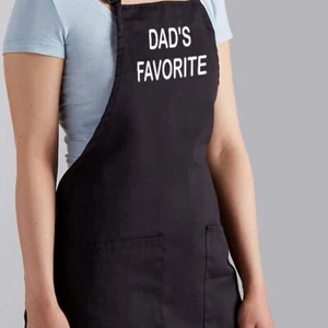 Funny Sibling Dad's Favorite gift Apron Cook Grill BBQ Fathers Day for Dad Papa - Picture 1 of 6